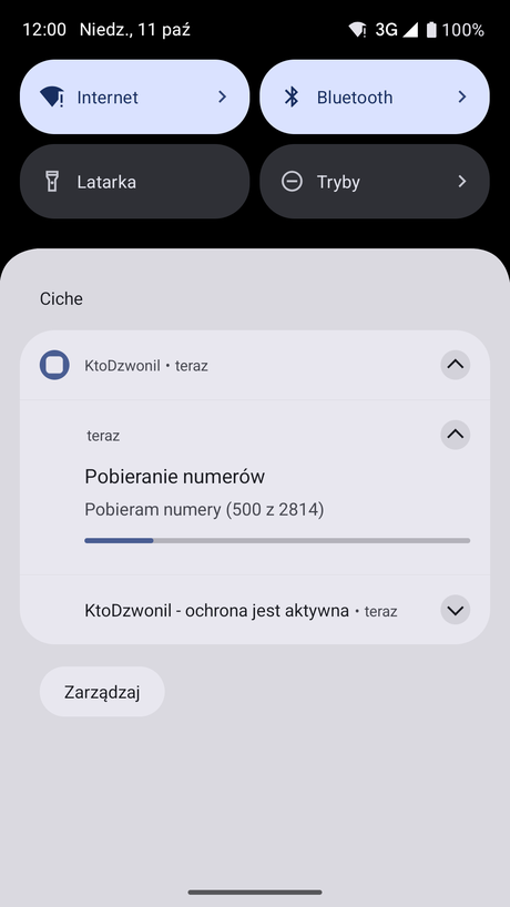 Pobieranie bazy numerów