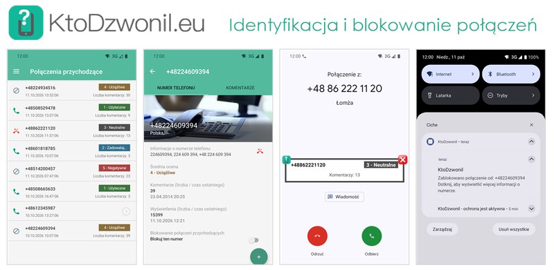 Aplikacja mobilna KtoDzwonil – identyfikacja i blokowanie połączeń